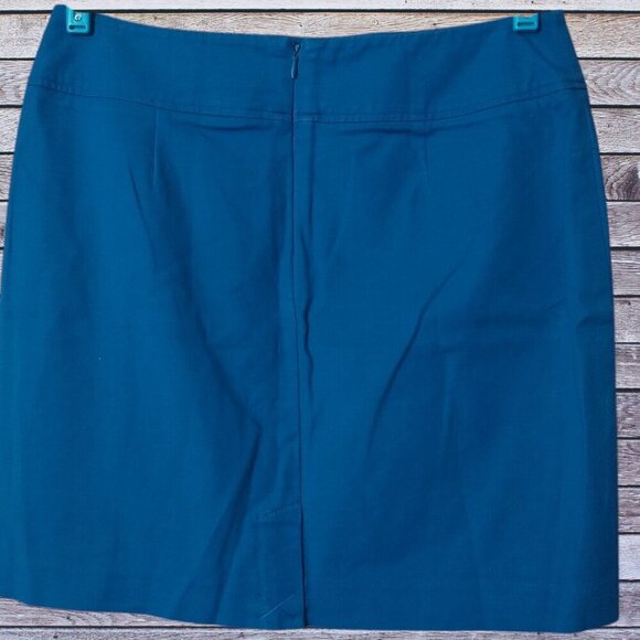 Valerie Bertinelli Women's Size 10 Blue Pencil Skirt Zip Back Classic Office - Picture 4 of 4
